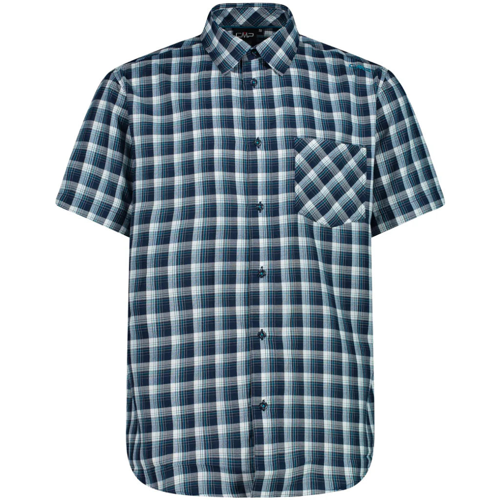 CMP Man Shirt Kortærmet Skjorte Herre - Cemento-B.Blue-Bottle - Cemento-B.Blue-Bottle