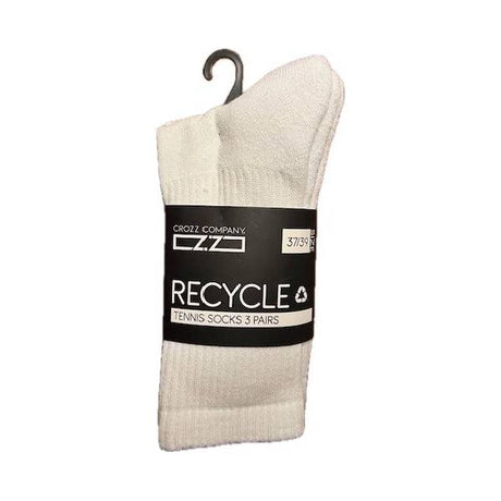 Crozz Company Recycle Tennisstrømper Dame Herre 3-par - White