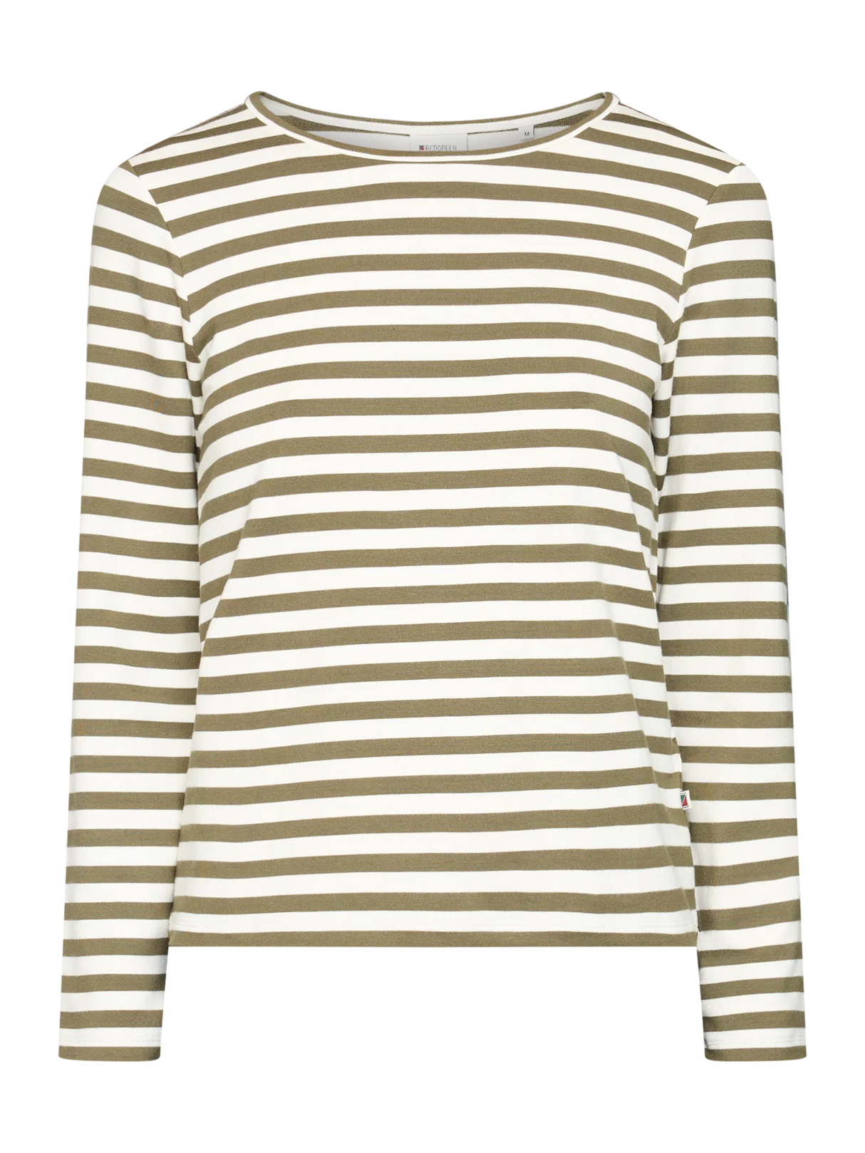 Redgreen Women Fie Long Sleeve T-shirt Dame - Olive Stripe