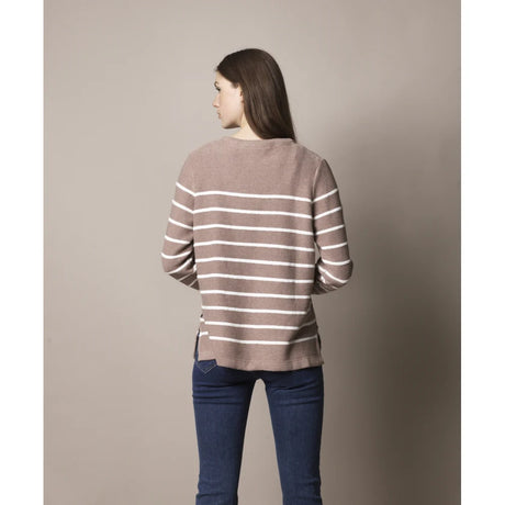 Sea Ranch Francoise Knit Striktrøje Dame - Toffee / Pearl -