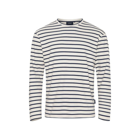 Sea Ranch Grenaa Stribet Langærmet T-shirt Herre - Ecru/SR Navy/ - Ecru SR Navy