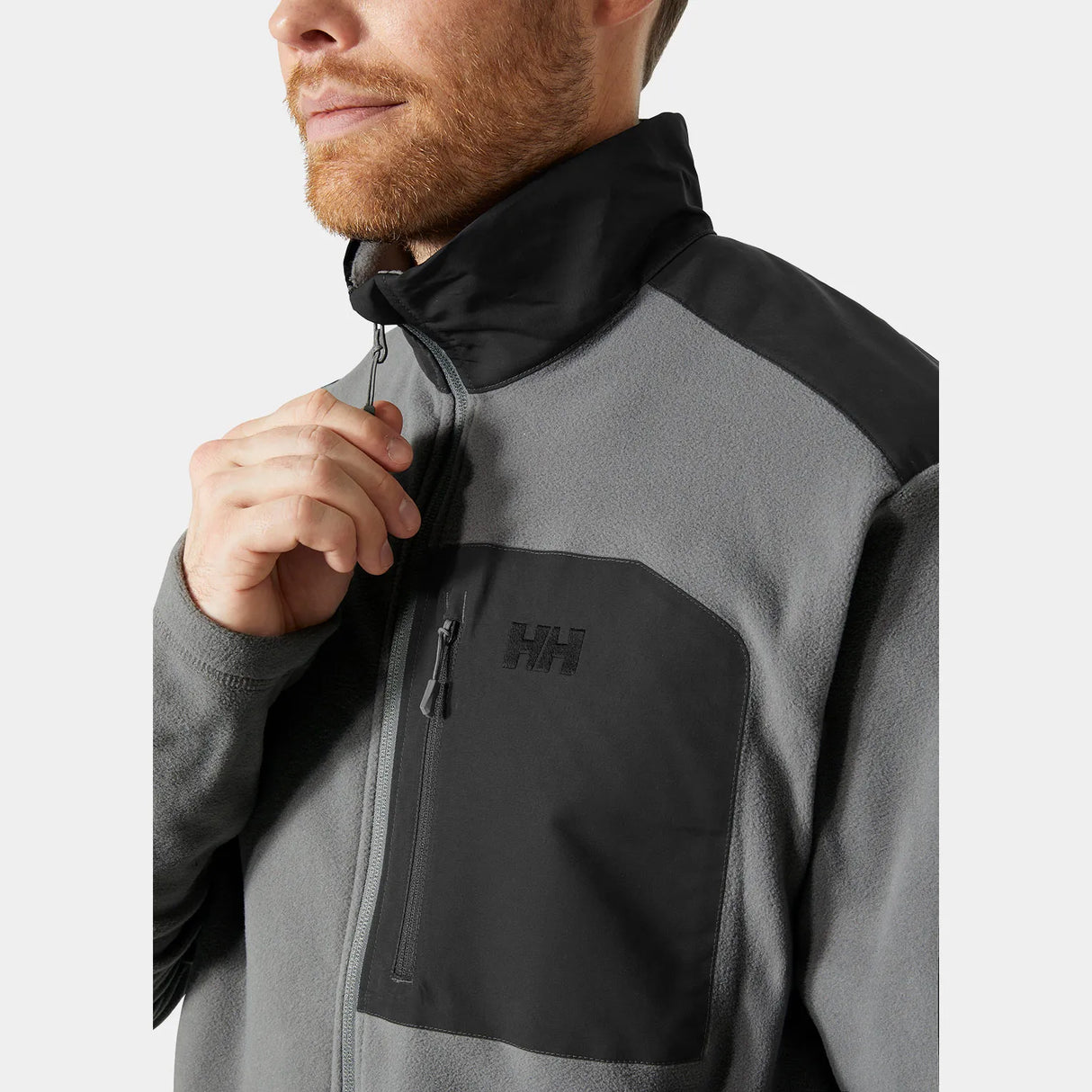 Helly Hansen Men's Daybreaker Block Microfleece Jacket Fleecejakke Herre - Concrete -