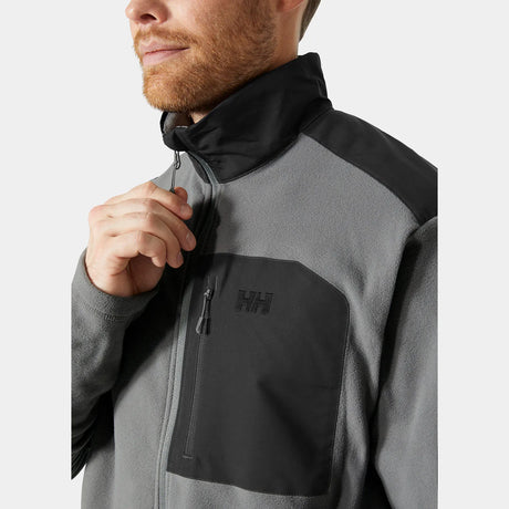 Helly Hansen Men's Daybreaker Block Microfleece Jacket Fleecejakke Herre - Concrete -