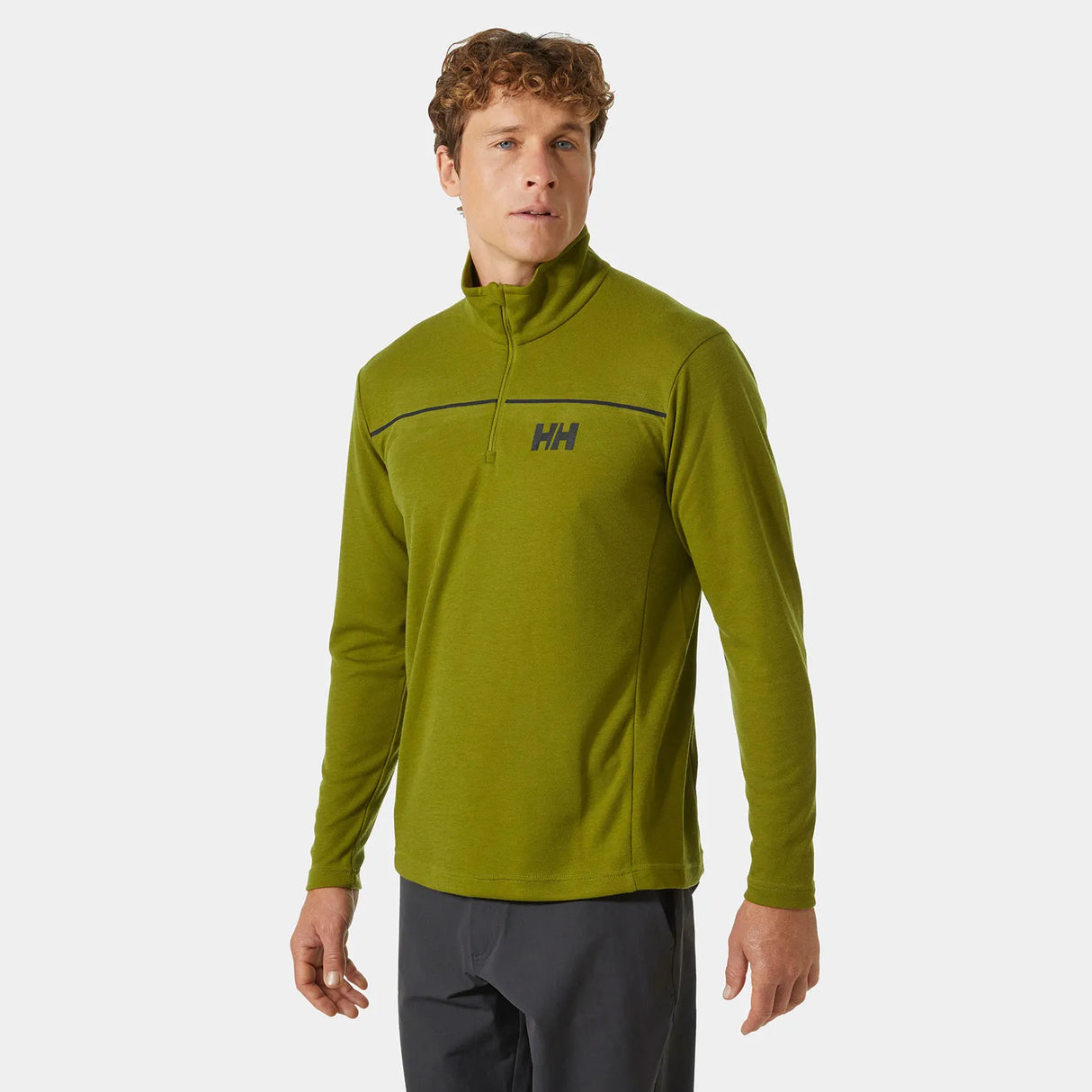 Helly Hansen Men's HP Quick-Dry Half-Zip Skiundertrøje Herre - Olive Green - Olive Green