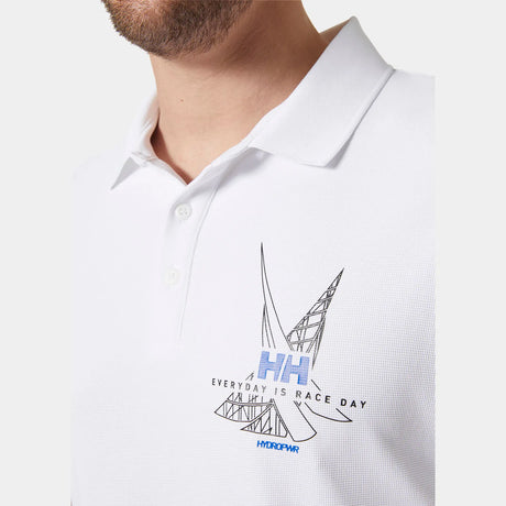 Helly Hansen Men’s HP Race Sailing Polo T-shirt Herre - White -
