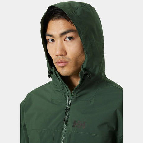 Helly Hansen Men's Move Hooded Rain Jacket Regnjakke Herre - Darkest Spruce -