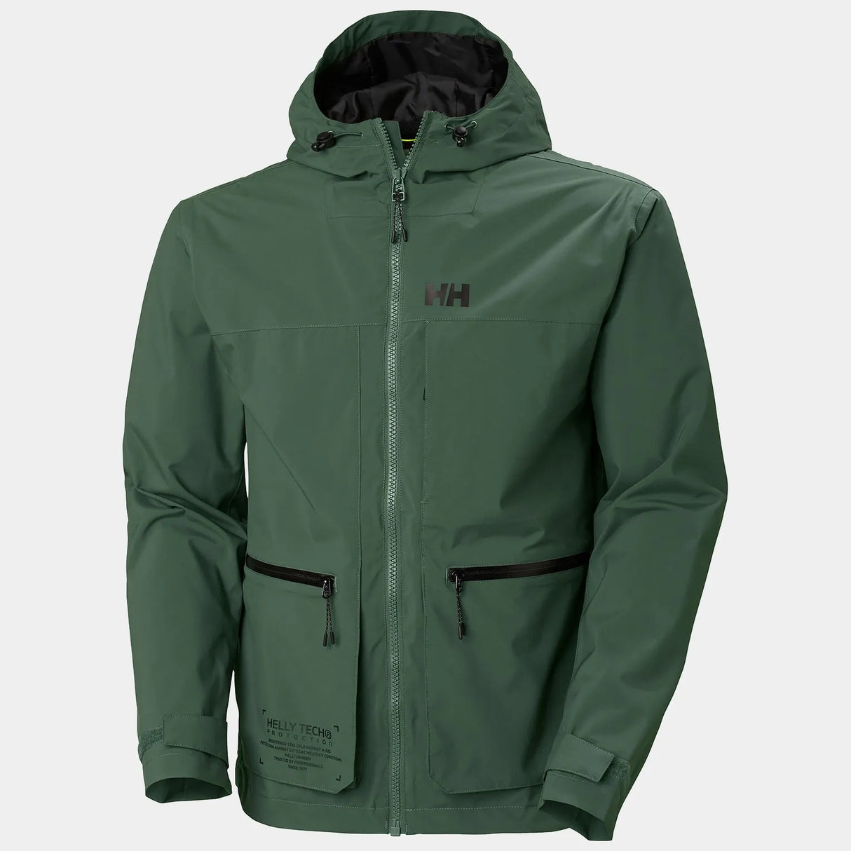 Helly Hansen Men's Move Hooded Rain Jacket Regnjakke Herre - Darkest Spruce -