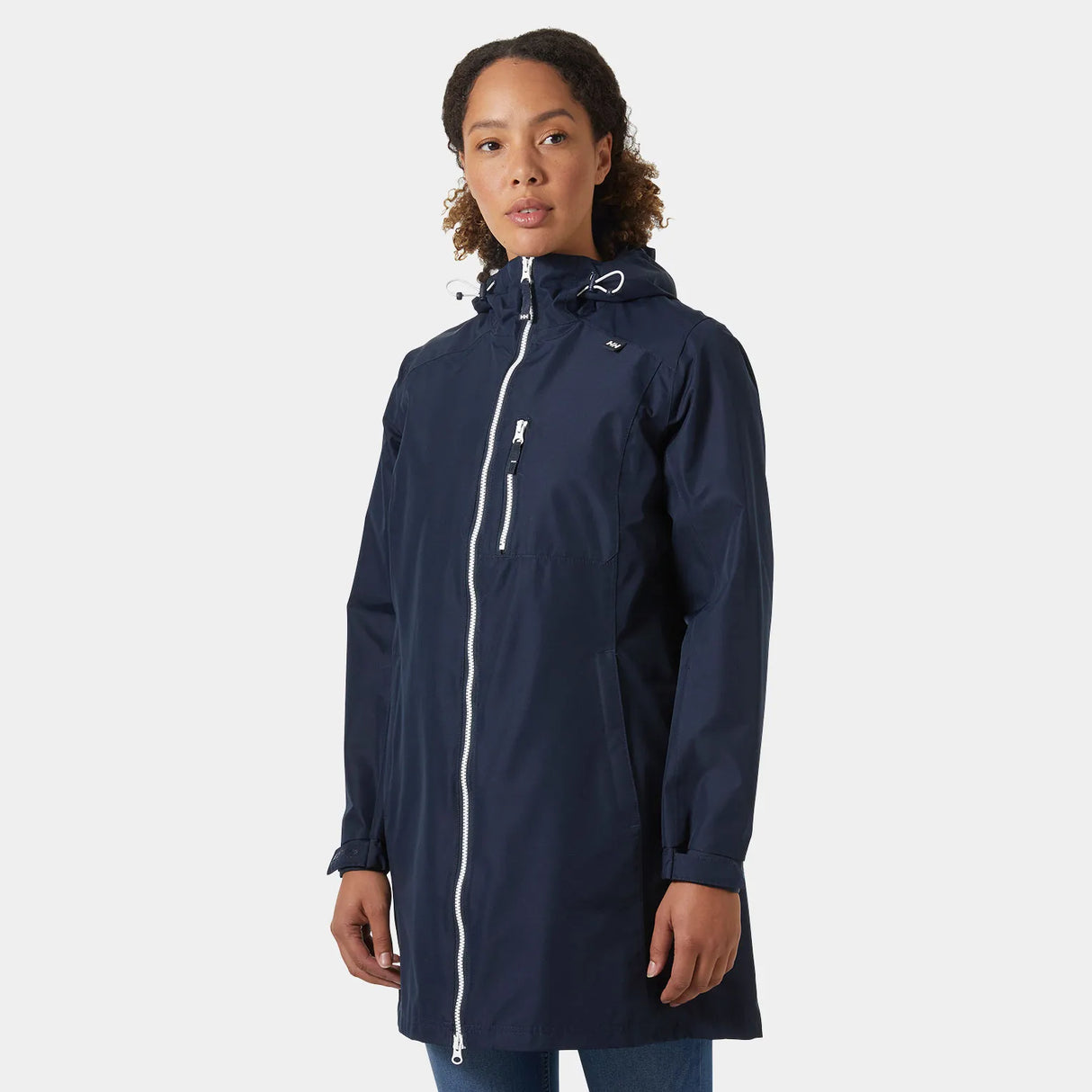 Helly Hansen Women's Long Belfast Jacket Regnjakke Dame - Navy - Navy