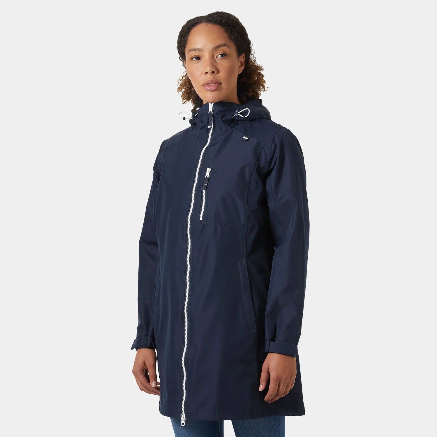 Helly Hansen Women's Long Belfast Jacket Regnjakke Dame - Navy - Navy