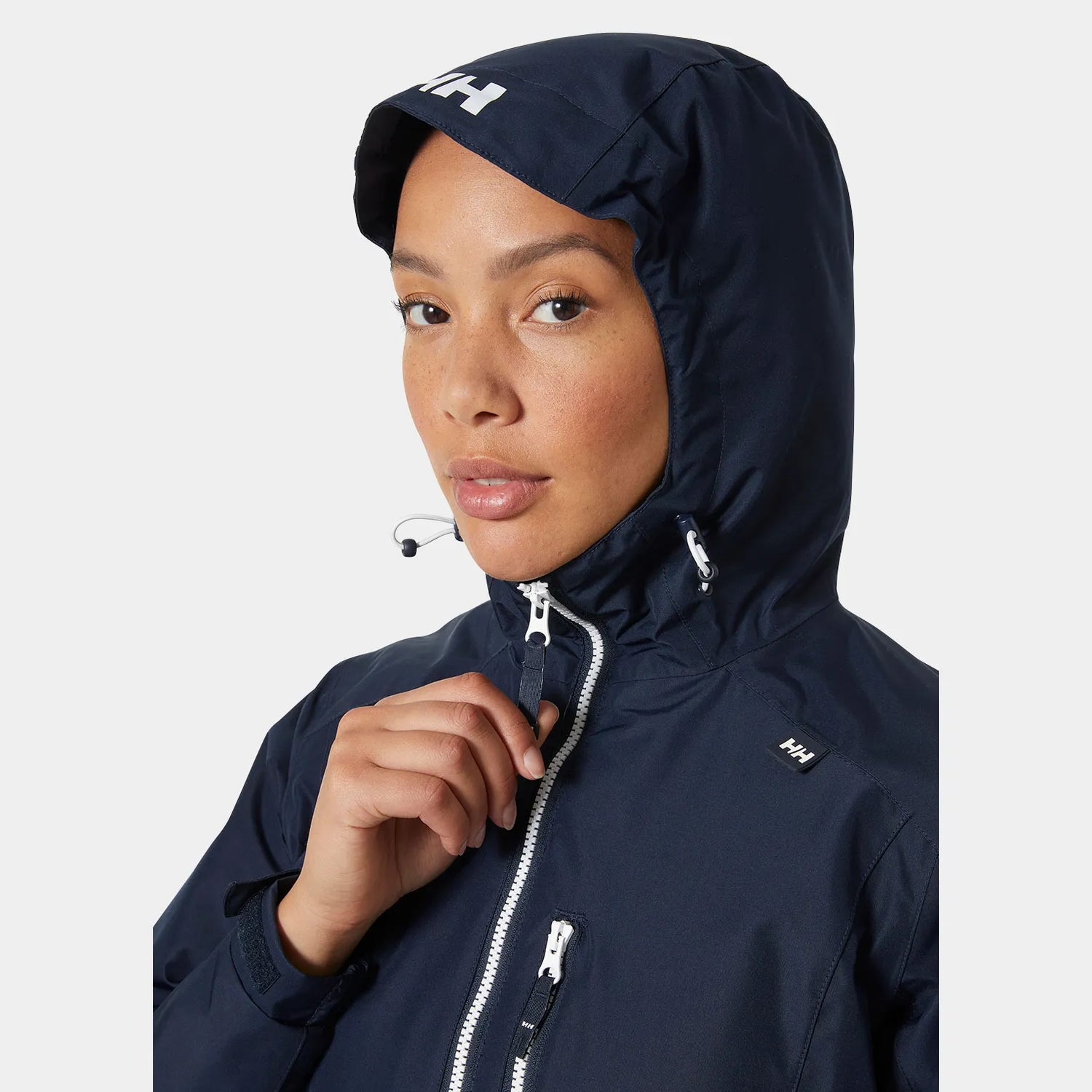 Helly Hansen Women's Long Belfast Jacket Regnjakke Dame - Navy -