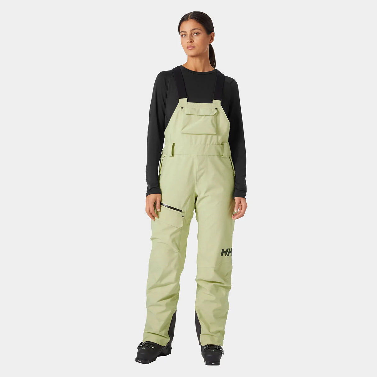 Helly Hansen Women's Powderqueen Bib Ski Pants Skibukser Dame - Iced Matcha - Iced Matcha