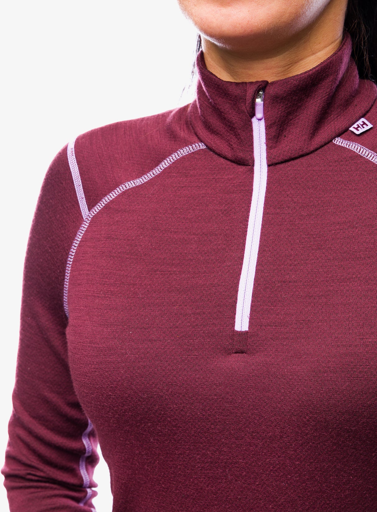 Helly Hansen Women's LIFA® Merino Midweight Half-Zip Base Layer Skiundertrøje Dame - Hickory / Coral Almond -