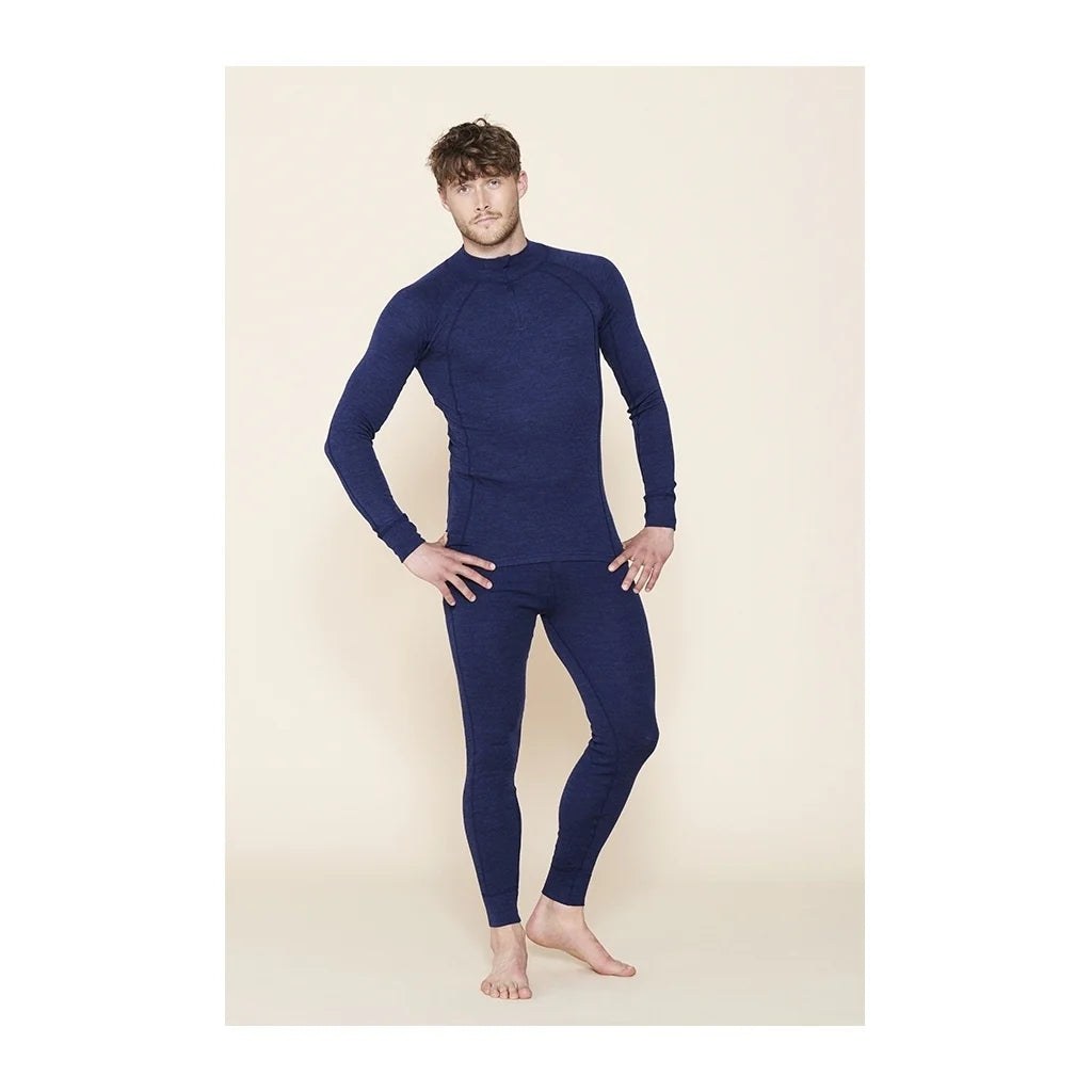 Sea Ranch Mens Merino Wool Zip Neck Skiundertrøje Herre -