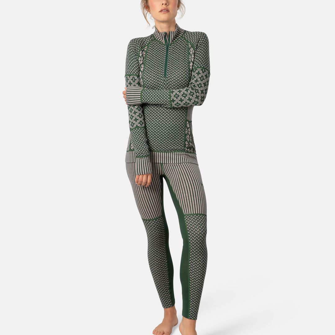 Kari Traa Smekker Half Zip Skiundertrøje Dame - Thyme Green