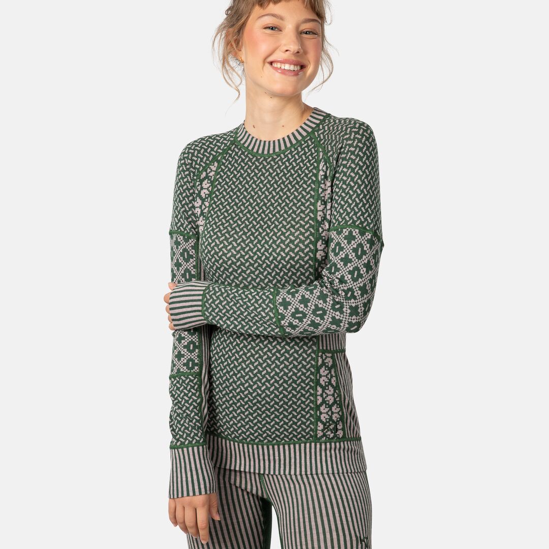 Kari Traa Smekker Long Sleeve Baselayer Skiundertrøje Dame - Thyme Green