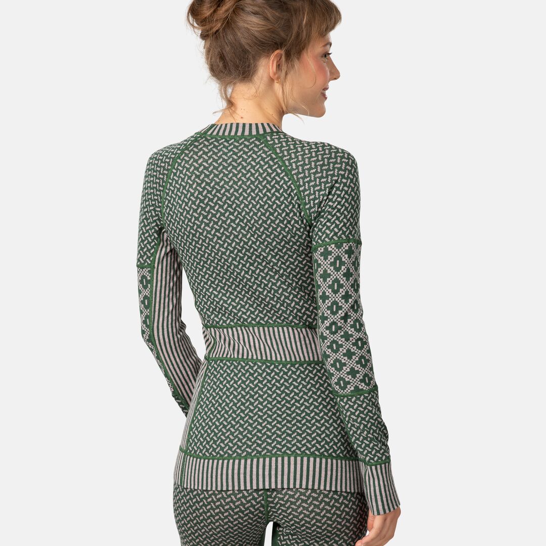 Kari Traa Smekker Long Sleeve Skiundertøj Sæt Dame - Thyme Green -