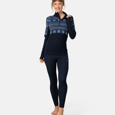 Kari Traa Vilma Half Zip Skiundertrøje Dame - Sea -