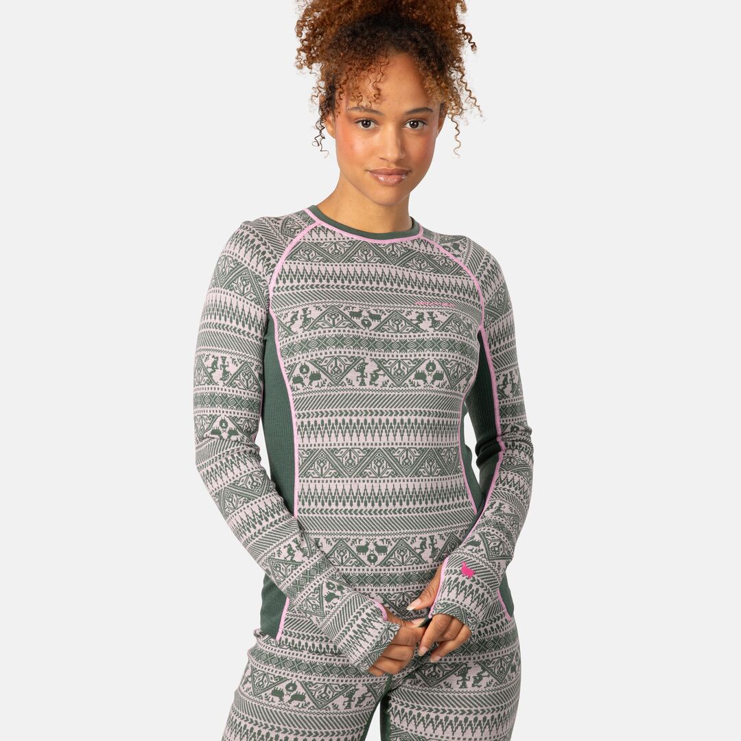 Kari Traa Tale Long Sleeve Skiundertøj Sæt Dame - Thyme Green -