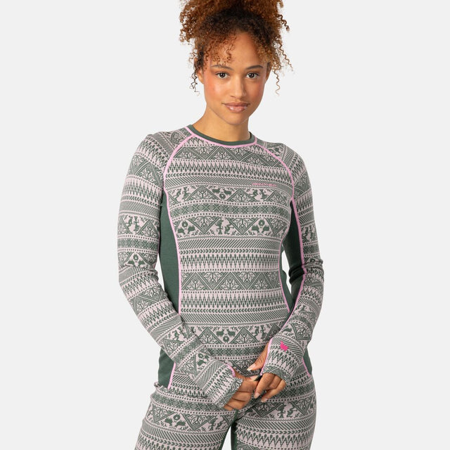 Kari Traa Tale Long Sleeve Skiundertøj Sæt Dame - Thyme Green -