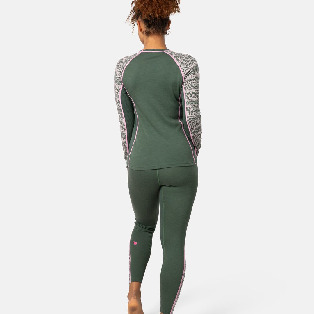 Kari Traa Tale Long Sleeve Skiundertrøje Dame - Thyme Green -