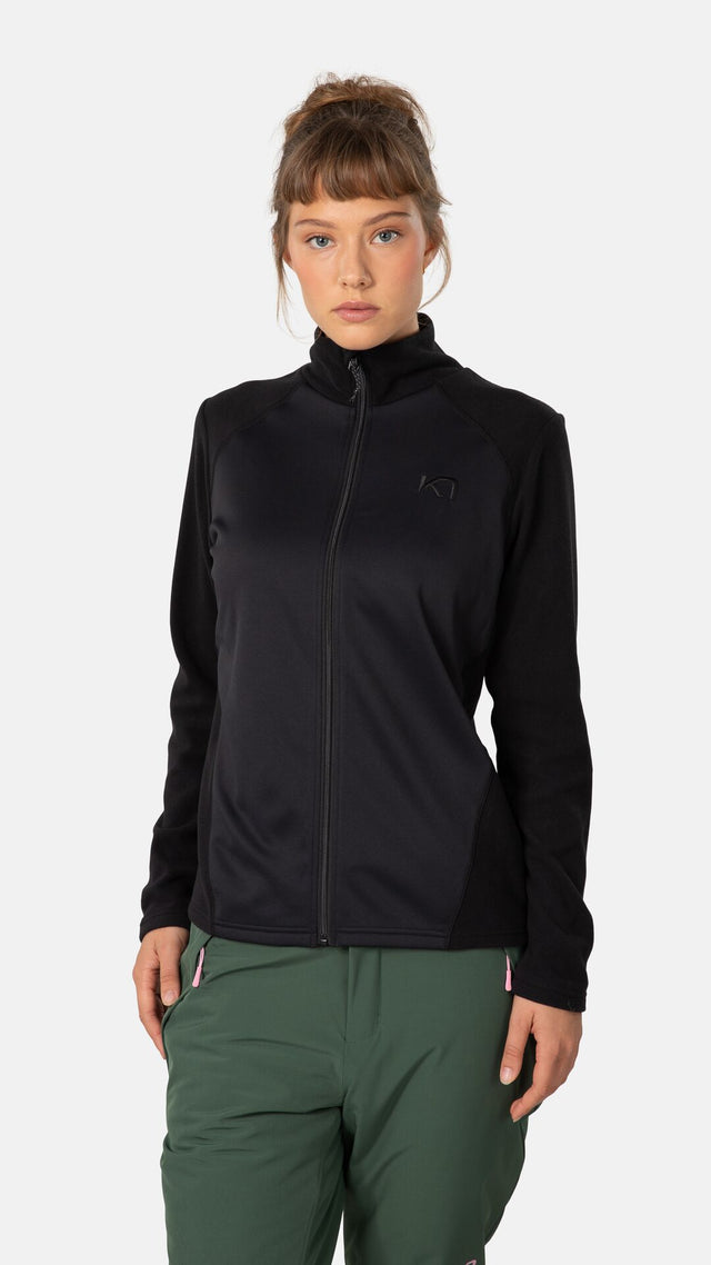 Kari Traa Kari Full-Zip Fleecejakke Dame - Black - Black