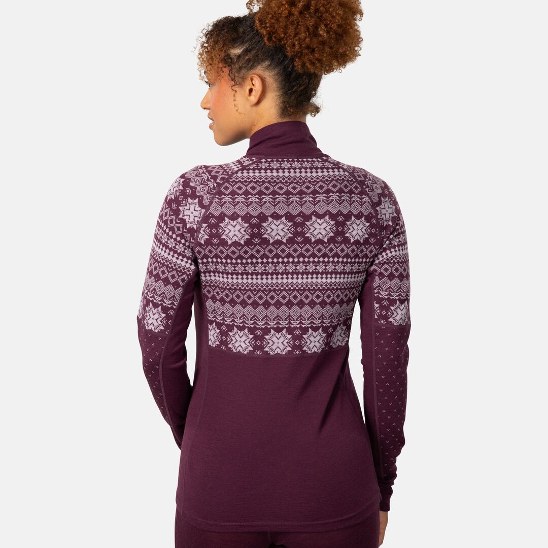 Kari Traa Vilma Half Zip Skiundertrøje Dame - Wine -