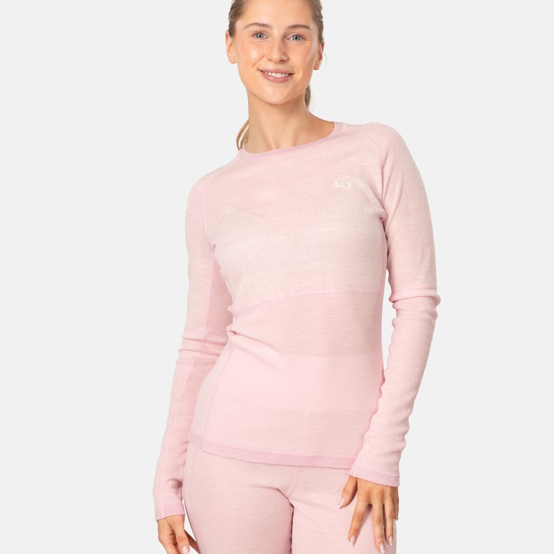 Kari Traa Vilma Long Sleeve Skiundertrøje Dame - Cotcha - Cotton Candy