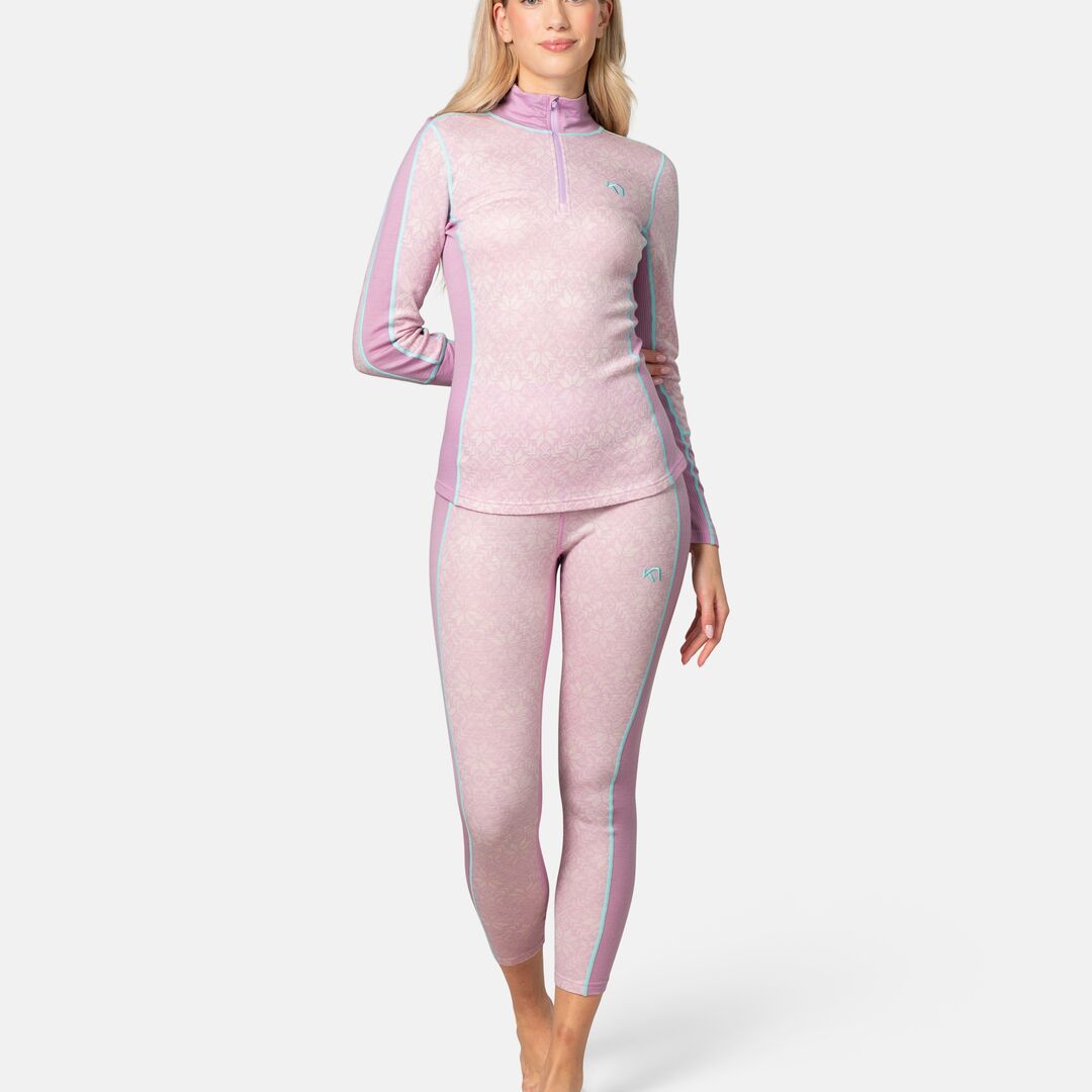 Kari Traa Anna Half Zip Skiundertrøje Dame - Bloom Purple -