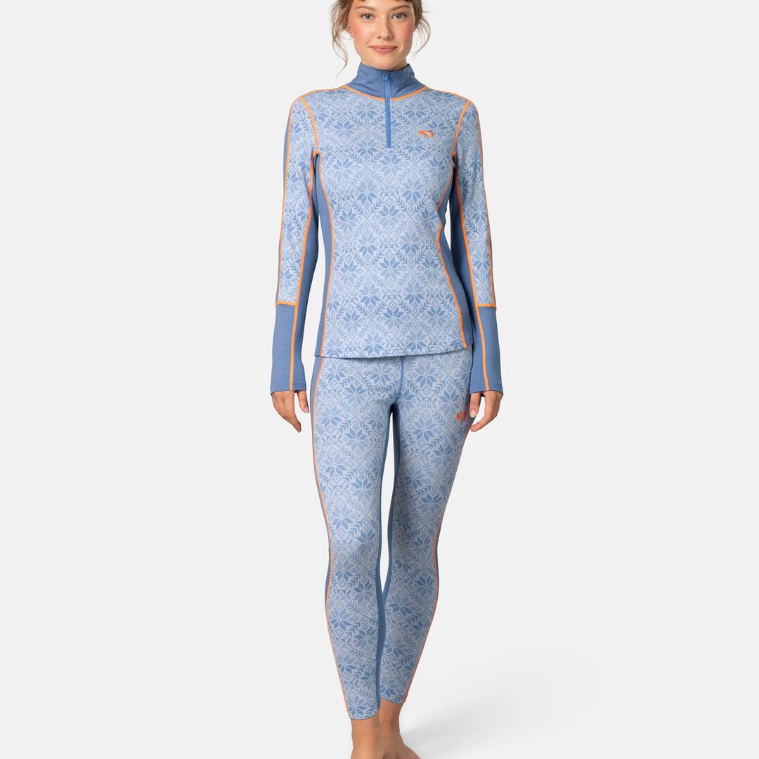 Kari Traa Anna Half Zip Skiundertrøje Dame - Sea -