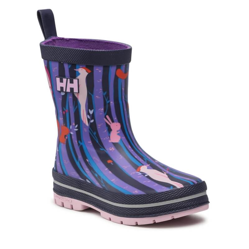 Helly Hansen Juniors' Splash Print Rain Boots Gummistøvler Børn - Purple - Purple