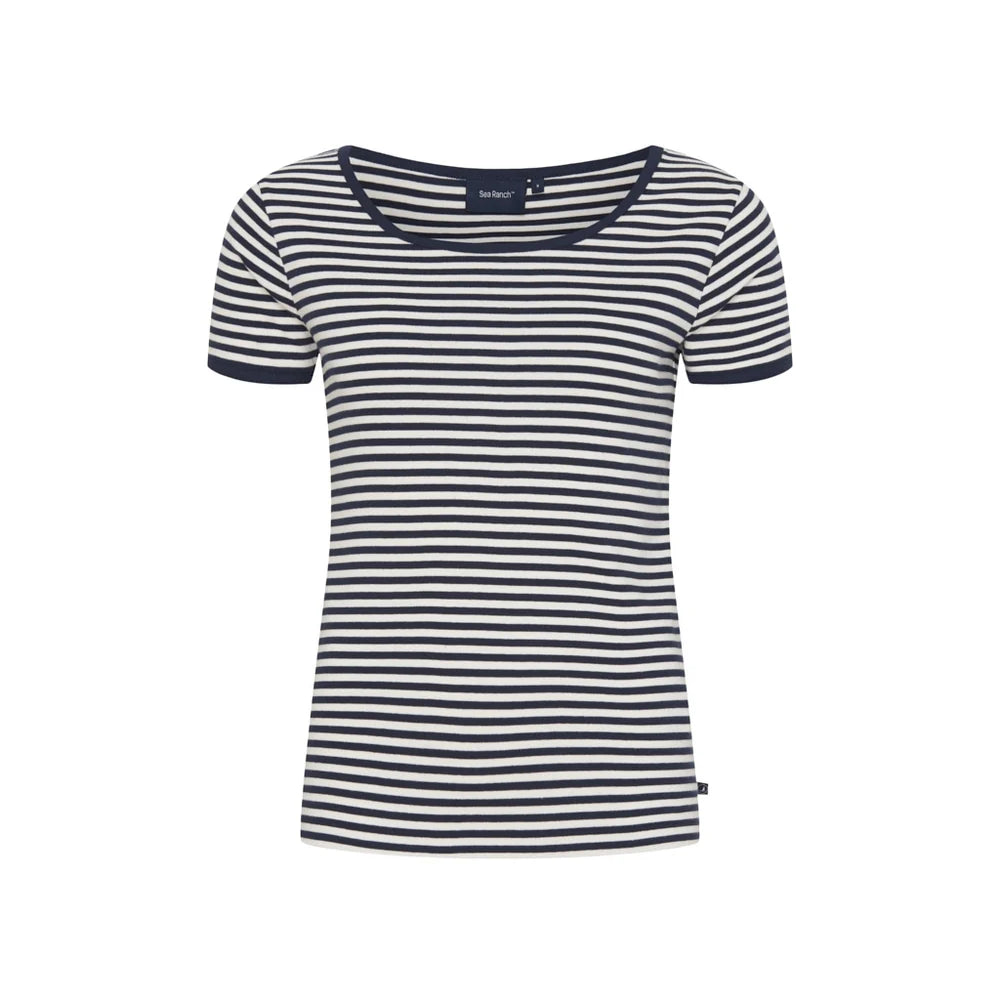 Sea Ranch Jemina Short Sleeve T-shirt Dame - SR Navy/Pearl - SR Navy Pearl