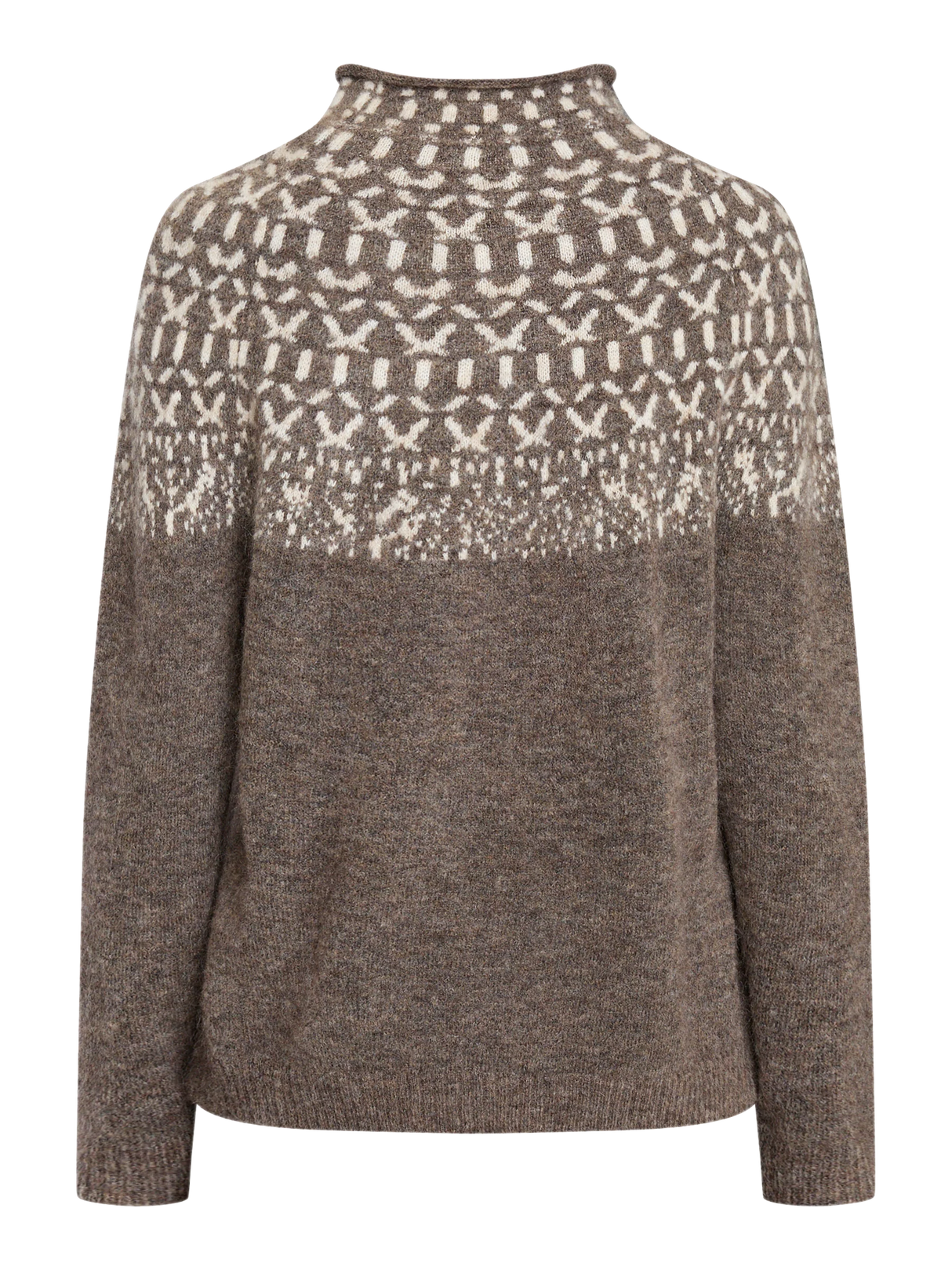 Redgreen Women Jesebel Knit Sweater Dame - Dark Brown Melange