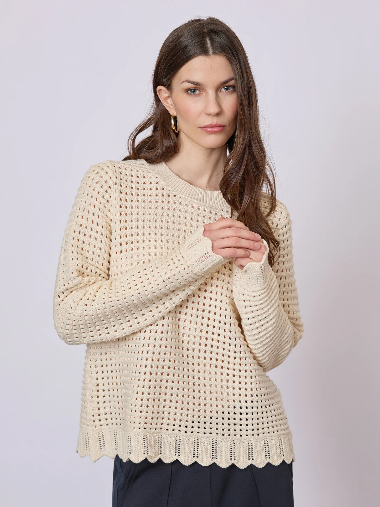 Redgreen Woman Jordan Striktrøje Dame - Ecru - Ecru