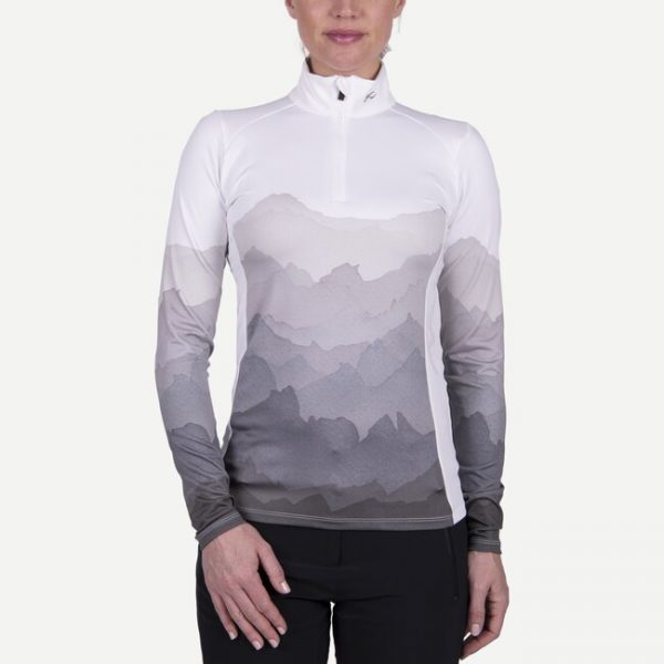 Kjus Women Motion Print Half-Zip Skiundertrøje Dame -