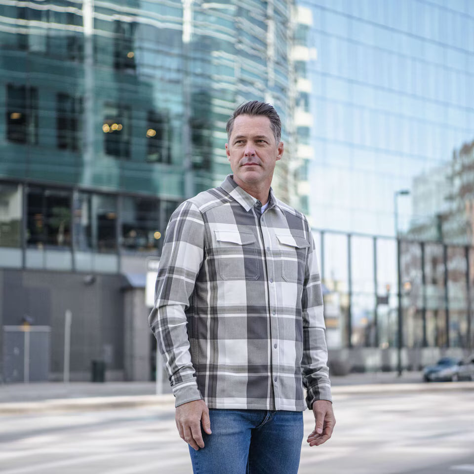 Kjus Men's Ray Warm Shirt Skjorte Herre - KJUS Navy/Admiral Blue