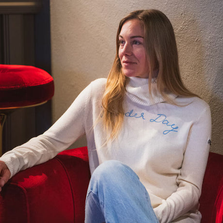 Kjus Women's Snow Sweater Dame - White/Tranquil Blue -