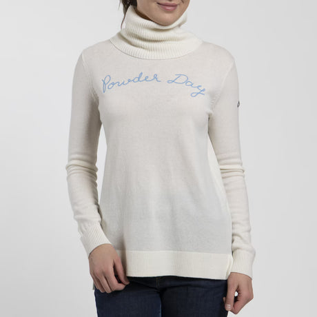 Kjus Women's Snow Sweater Dame - White/Tranquil Blue - White Tranquil Blue