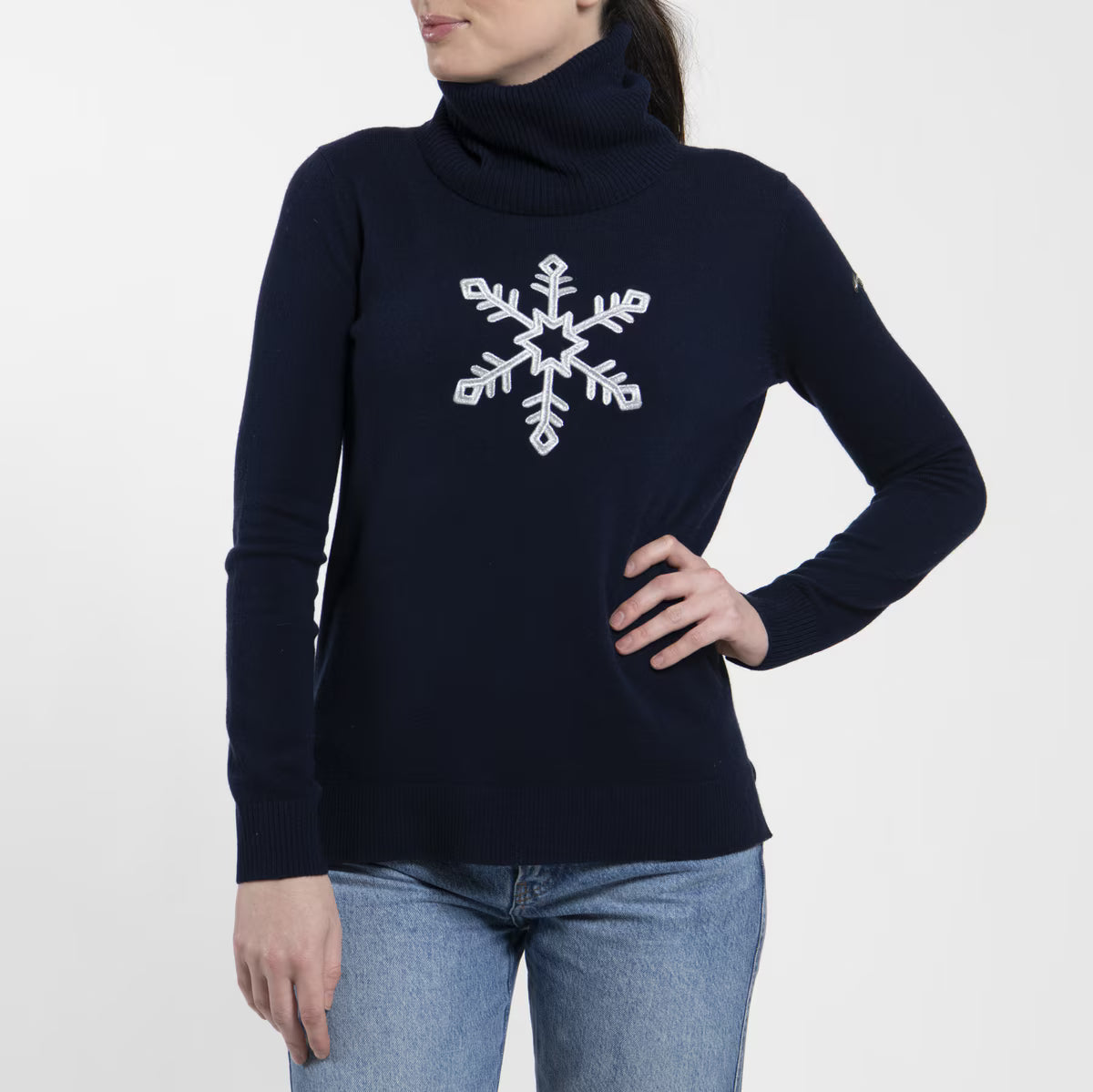 Kjus Women's Snow Sweater Dame - KJUS Navy/Alloy Silver - KJUS Navy Alloy Silver