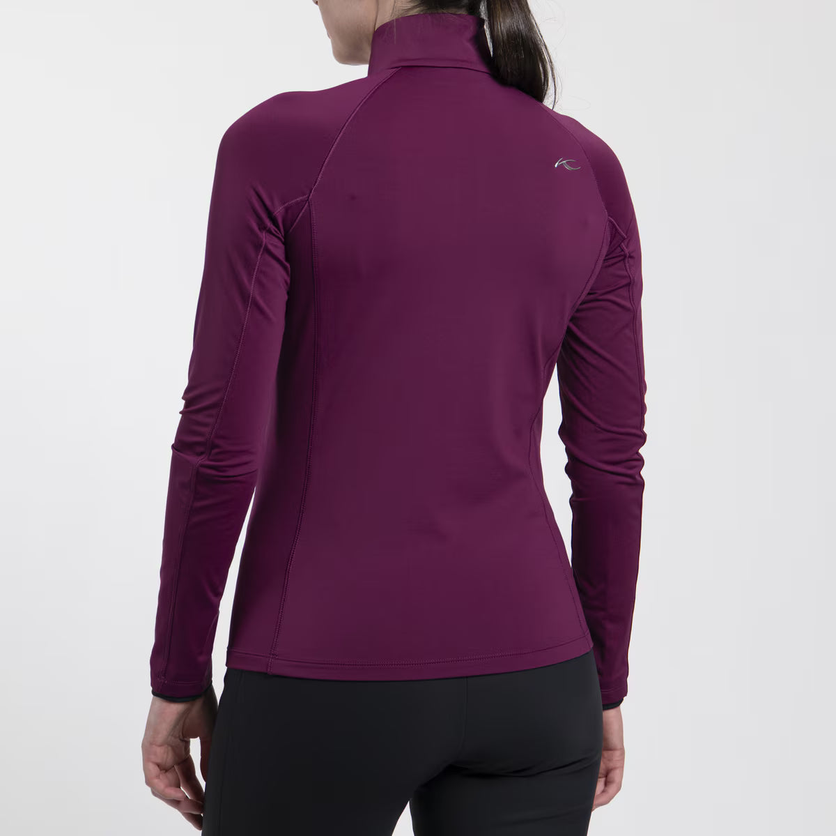 Kjus Women's Trace 2.0 Midlayer Half-Zip Dame - Deep Ruby/Black