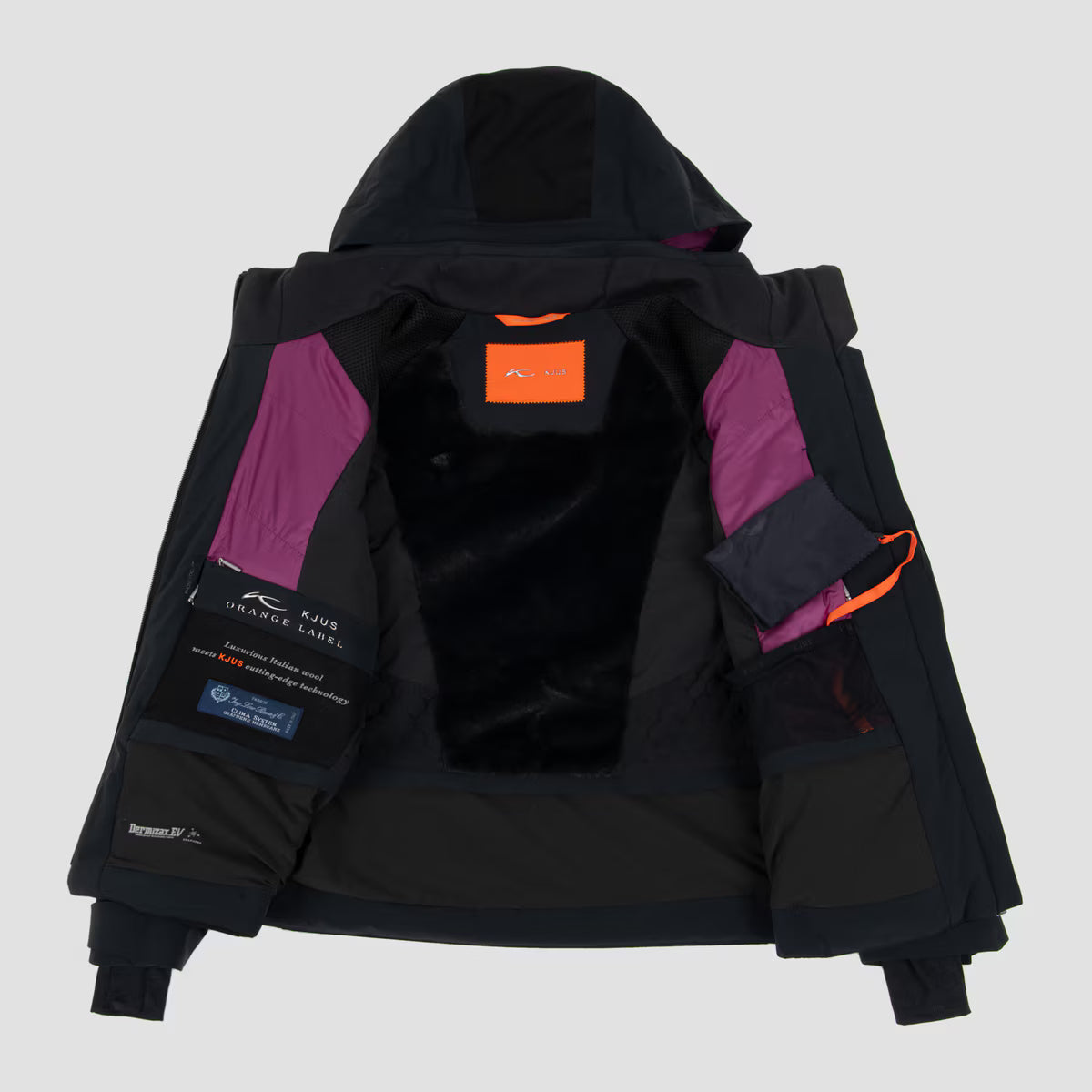 Kjus Women's Solstice Jacket Skijakke Dame - Black/Deep Ruby