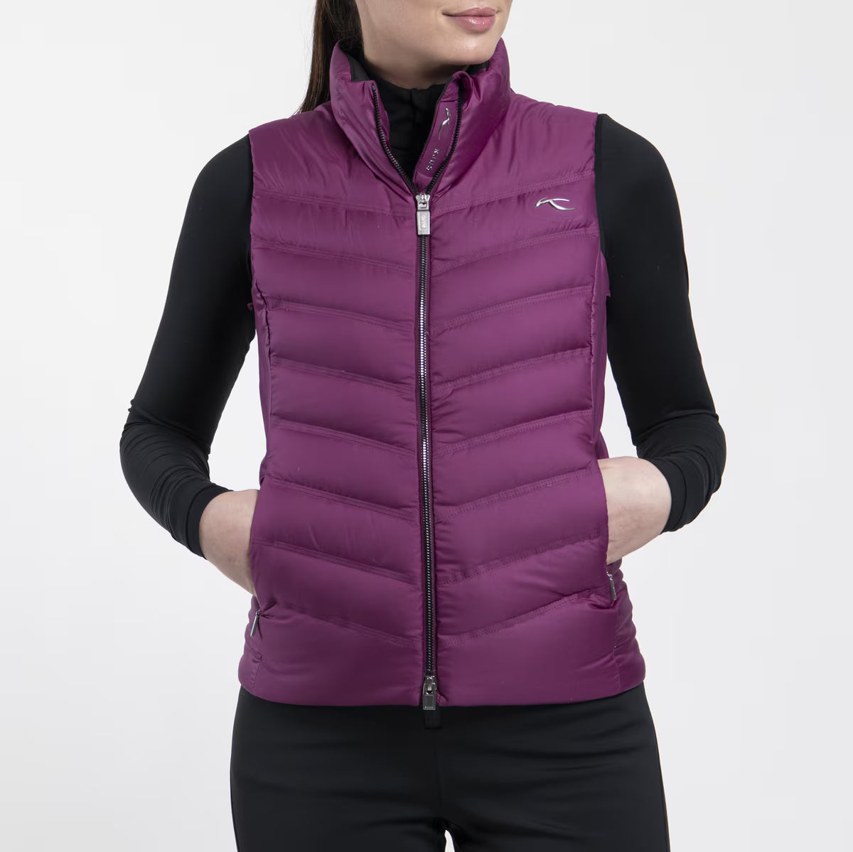 Kjus Women's Solstice Jacket Skijakke Dame - Black/Deep Ruby