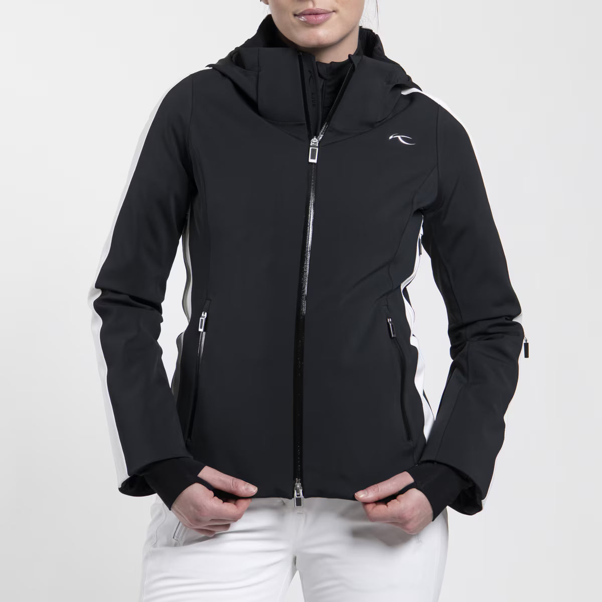 Kjus Women's Formula Jacket Skijakke Dame - Black/White - Black White