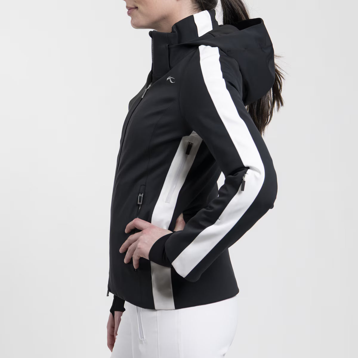Kjus Women's Formula Jacket Skijakke Dame - Black/White -