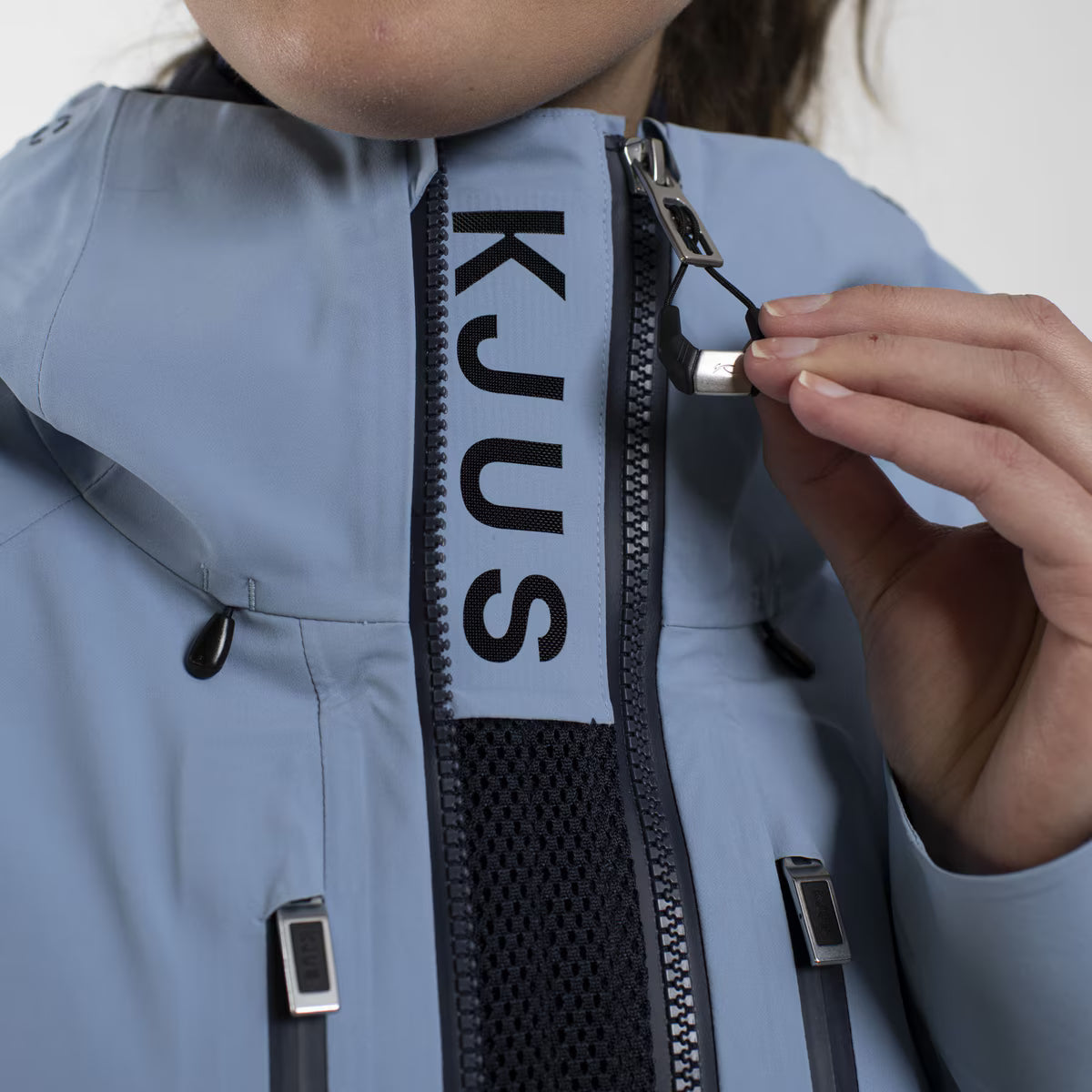 Kjus Women's FRX Summit Shell Jacket Skijakke Dame - Tranquil Blue/Navy -