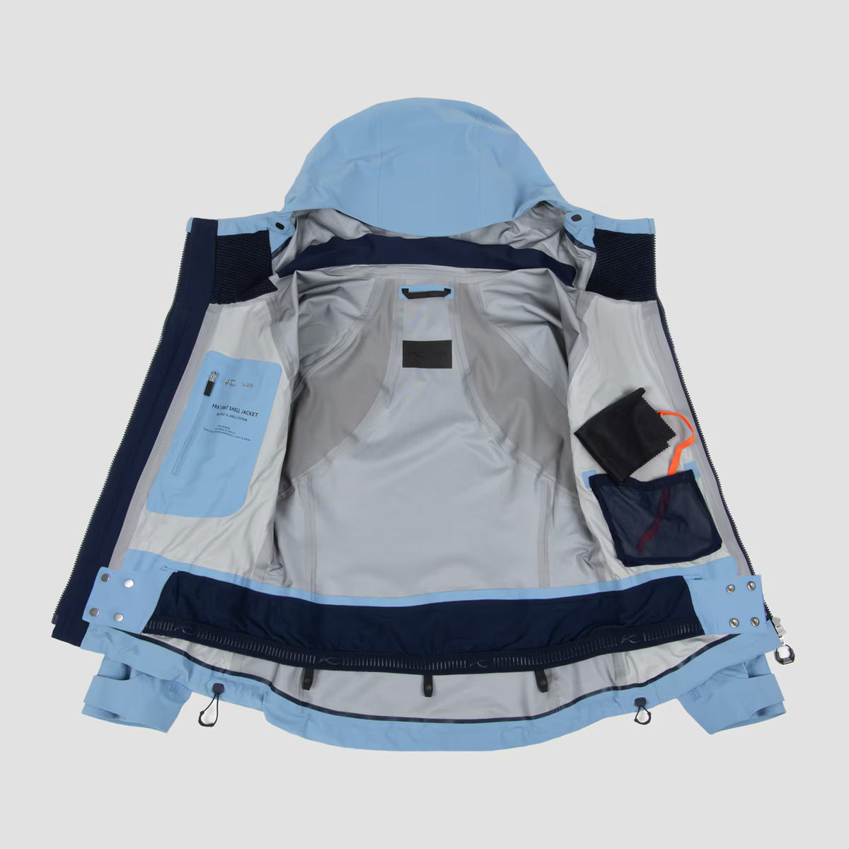 Kjus Women's FRX Summit Shell Jacket Skijakke Dame - Tranquil Blue/Navy -