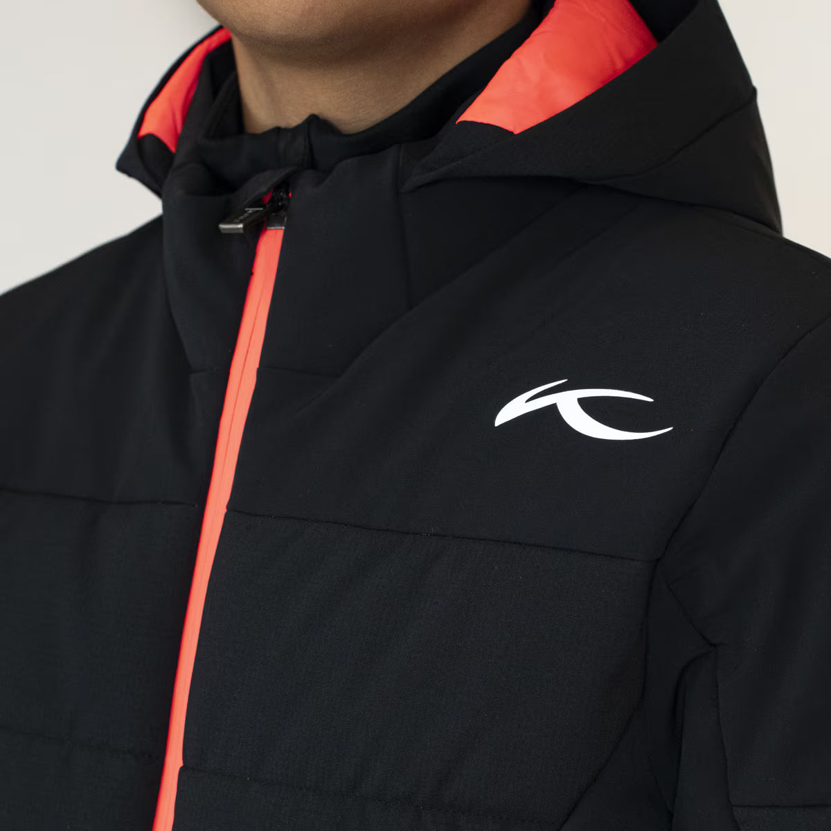 KJUS Boys' Edge Jacket Skijakke Børn - Black/Solar Flare