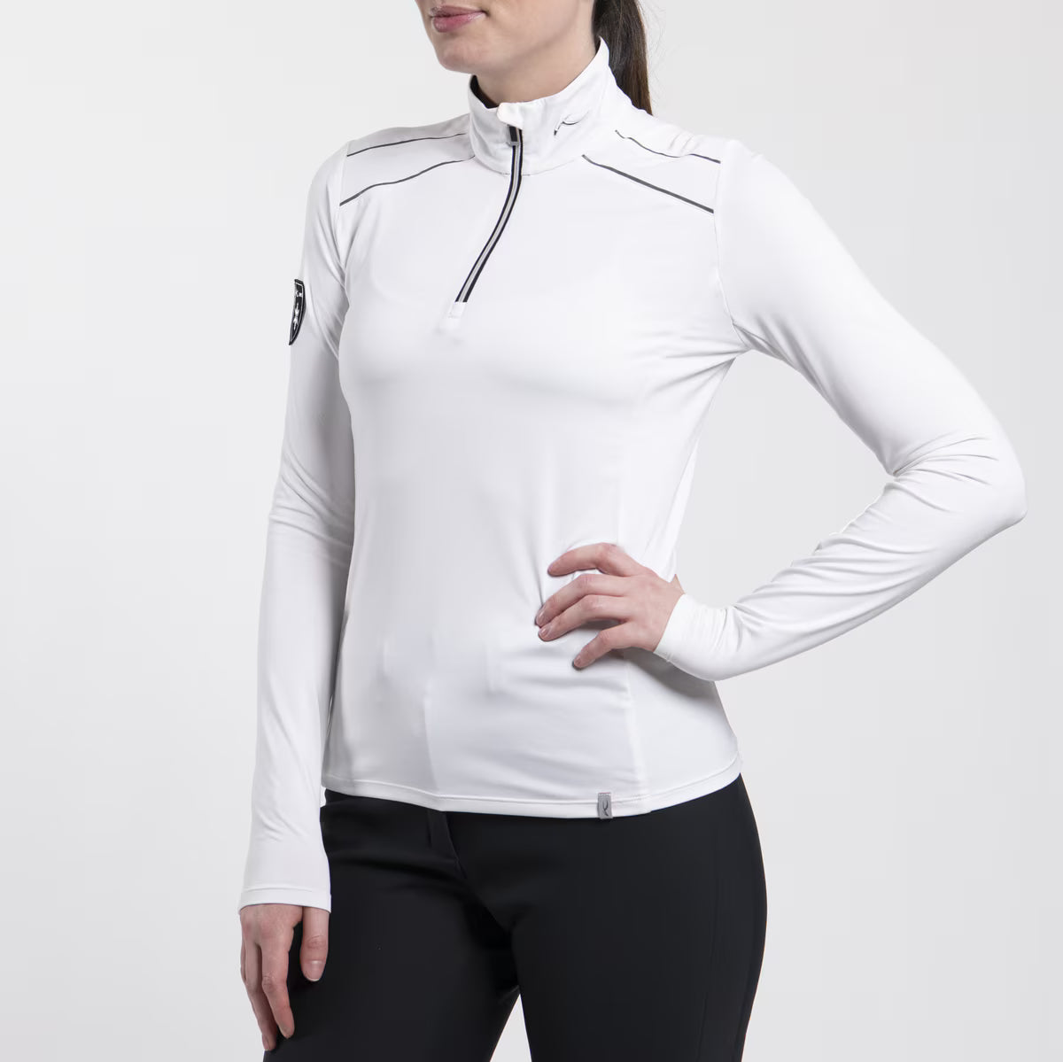 Kjus Women Downhill Midlayer Dame - White/Black - White Black
