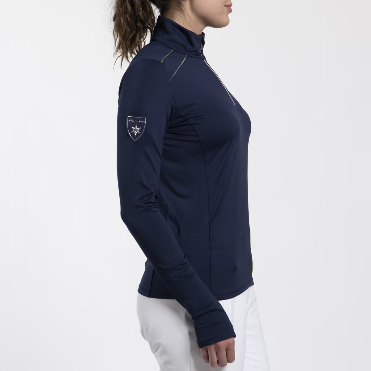 Kjus Women Downhill Midlayer Dame - Navy/Reflective -