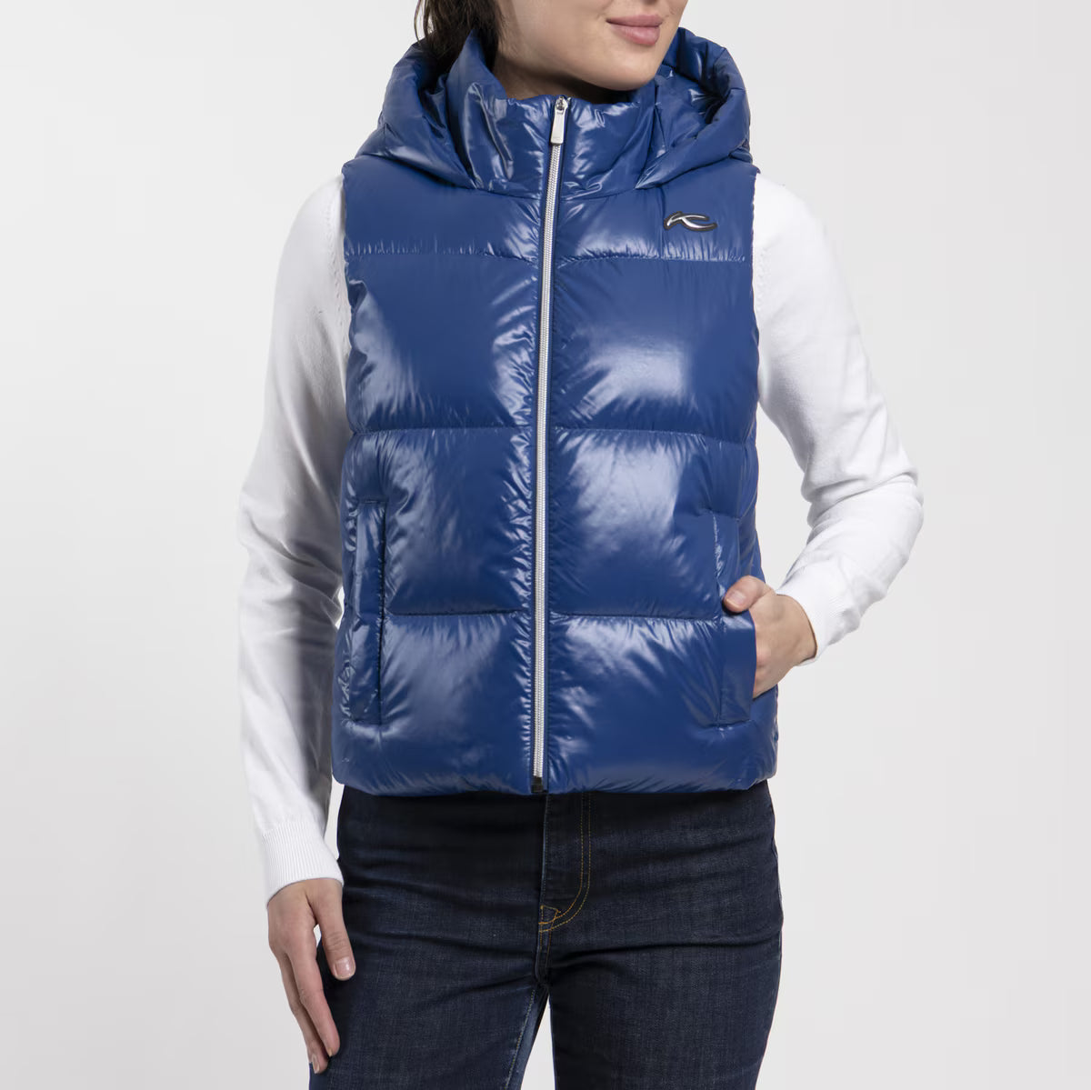Kjus Women's Vivi Shine Gilet Dunvest Dame - Sapphire - Sapphire