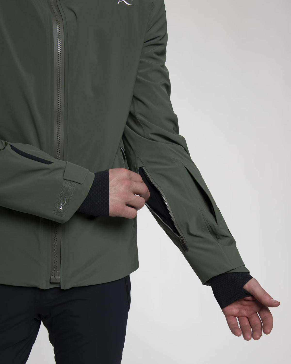 Kjus Men's Cirque Jacket Skijakke Herre - Green Slate/Black